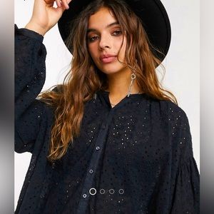 Free People Maddison Eyelet Blouse